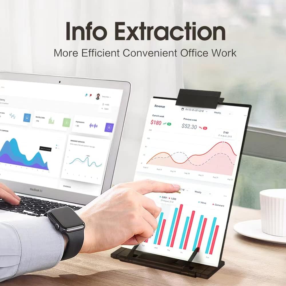 SilkyScribe Desktop Document Holder Stand with 7 Adjustable Positions